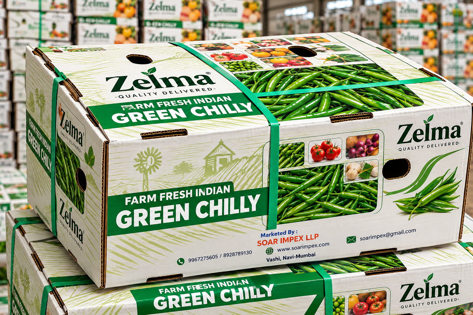 Zelma Green Chilly - Soar Impex